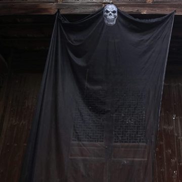 Halloween Party Decoration:Haunted Secret Creepy Scary Animated Hanging Ghost with LED Light