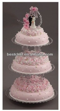 PC 3 tiers Wedding cake stand