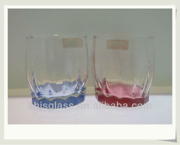 Round colorful drinking glass