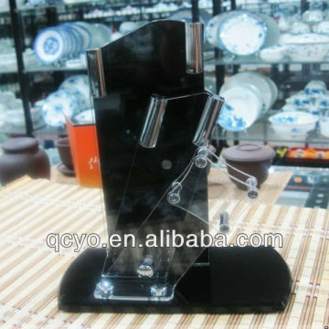 Rotating and adjustable acrylic kitchen knife display stand