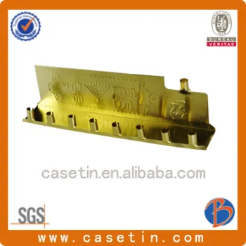 Gold tinpplate candle holders made in Hangzhou China