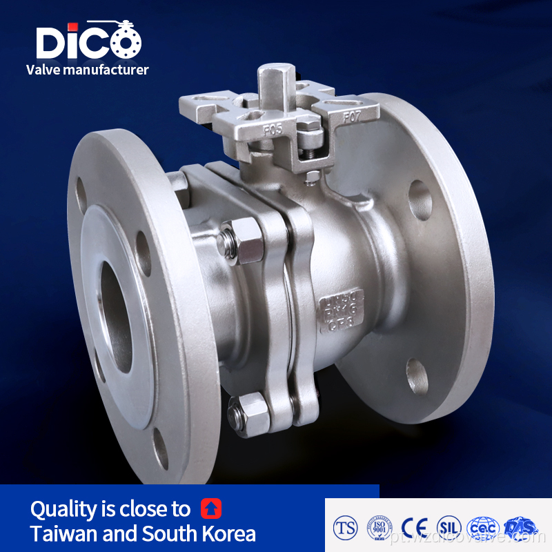 DIN PN16-40 Aço Inoxidável ISO5211 Flange Flange Válvula