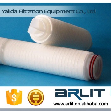 Membrane pleated cartridge filter for organic solvent filters