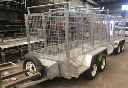 Car trailer/ farm factory trailer with cage