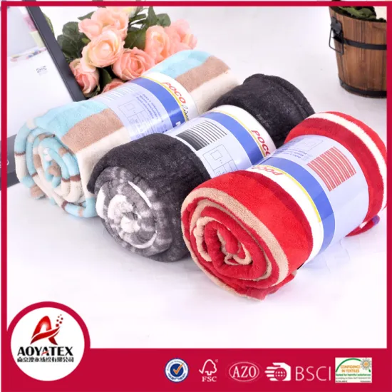 luxurious coral fleece blanket 100% polyester new design throw blanket