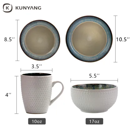 Luxury Reactive Glaze Vintage Dish Set