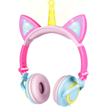 Christmas Gift Cute Unicorn Wired Headphone