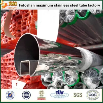 ASTM A312 slotted stainless steel handrails tubes with 400 grit