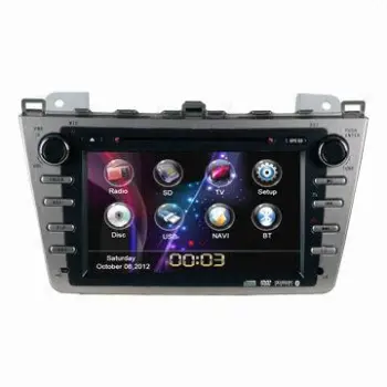 Car GPS Navigation Systems/Car DVD Player for Mazda 6-8" with GPS/TV/4GB SD Card/Bluetooth/iPod