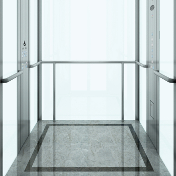 High-Rise 800KG AC Drive Gearless Traction Glass Lift Elevator