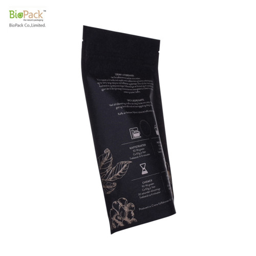 Custom Printed 100%Compostable Kraft paper PLA Material Coffee Bags