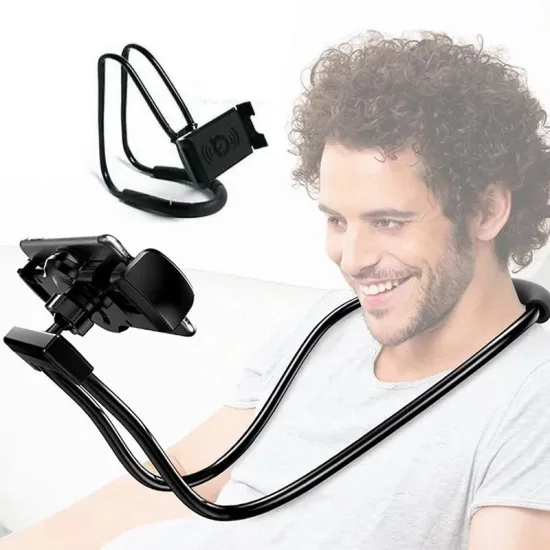 Wearable Universal Smartphone Mount Phone Holder Mini Selfie Stick Neck Halter Bracket