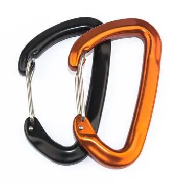 JS 24KN Wire Gate D-Type Carabiners Hooks: Heavy Duty Aviation Aluminum for Outdoor Camping and Climbing