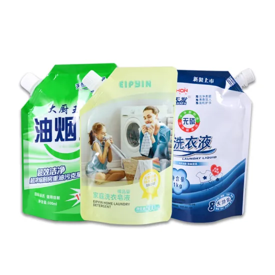 Customized  spout pouch packaging pouch bag for laundry  detergent packing bag