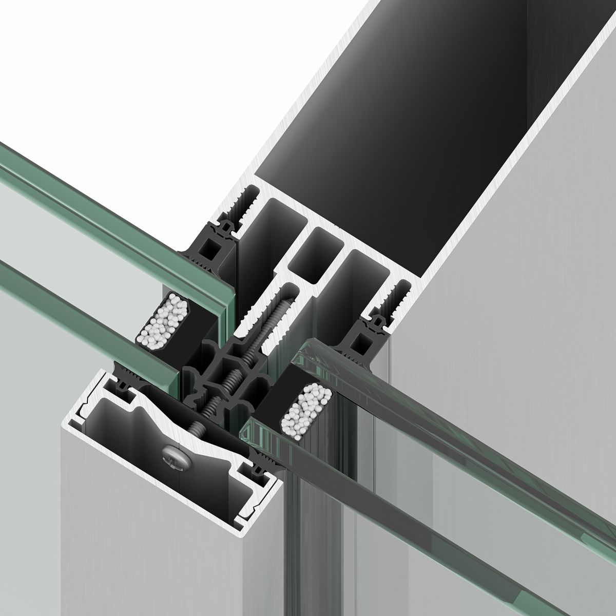 Innovative halb versteckte Rahmenglasvorhangwand