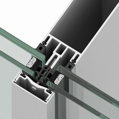 Innovative halb versteckte Rahmenglasvorhangwand