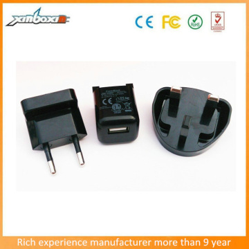Multi Plug UK/EU Home Charger Adapter,1.5A USB Plug Adapter for Smartphone/Tablet PC