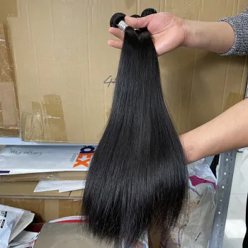 Factory price bone straight human hair bundles with closure, bone straight vietnam hair