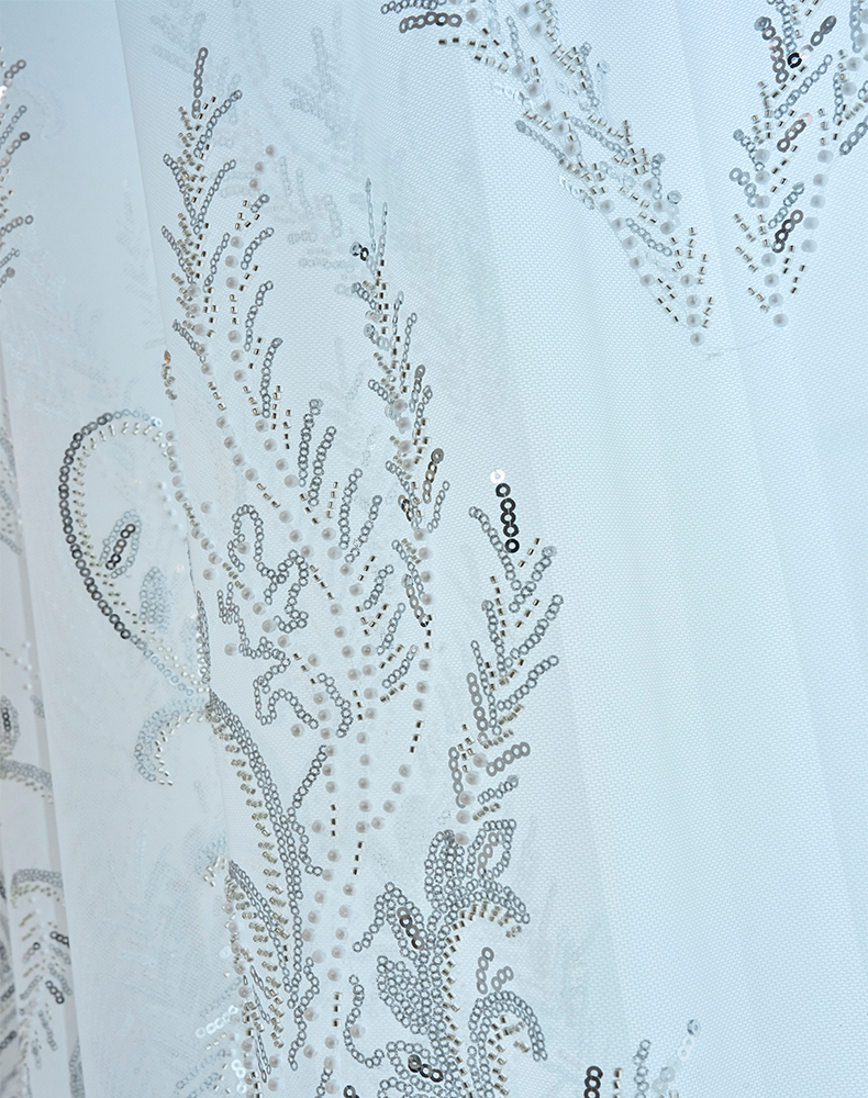 Sequin Embroidery Lace Curtain