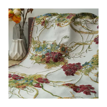 New Fashion Yarn Dyed 3D Flower Jacquard Brocade Fabrics for Ladies' Dress Garments