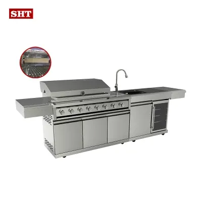 Hot Selling 304 Stainless Steel Outdoor Kitchen BBQ Rotating Chicken Gas Grills