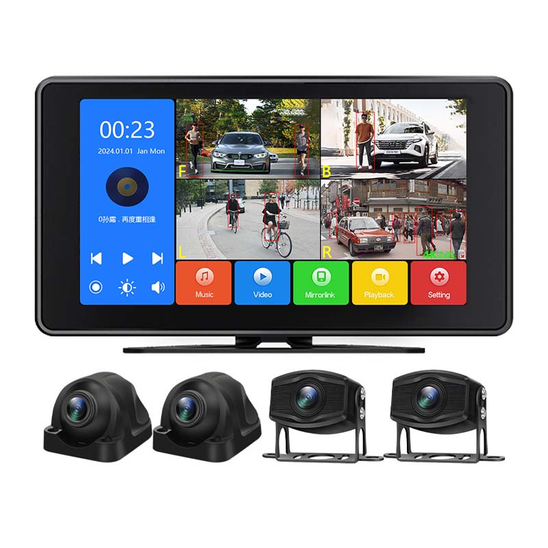 10.1 inch 4 channel vehicle monitor system SA-KC44DH AI Humanoid Detection system for Truck