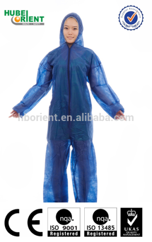 Waterproof disposable nonwoven coverall with hood CE standard