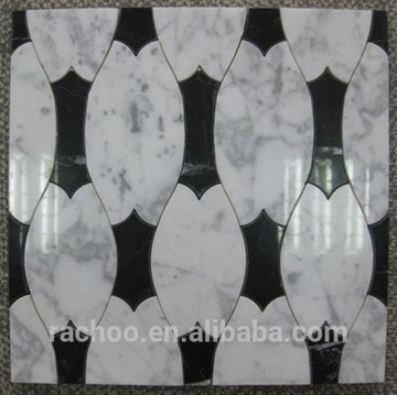 Waterjet marble mosaic tile use for home docorate