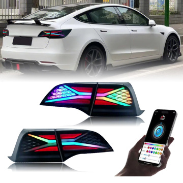 X-Men-LED-Rücklichter mit sequentiellem Blinker für Tesla Model 3/Y 2018-2023