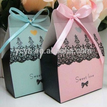 colorful candy box with a bowknot ,gift paper box