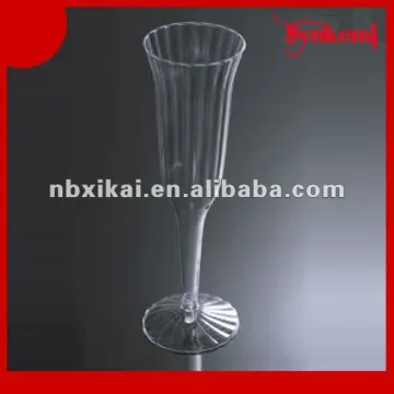 Clear plastic wine glass