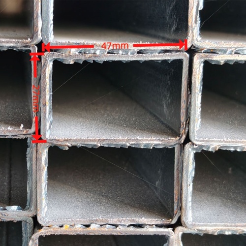 Langlebiges verzinktes Vierkantrohr 27 x 47 x 1,3 mm