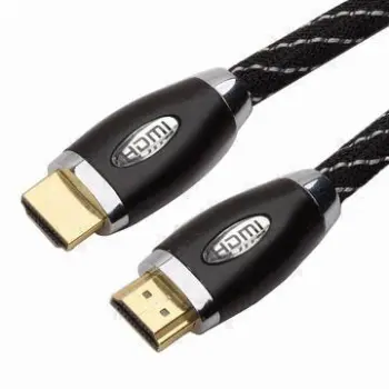 HDMI Cable, 19 Male to 19 Male, with 24K Gold-plated Plugs and 100% Triple Shield