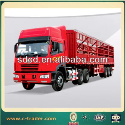 3 axles SINOTRUK fence semi trailer and trailers
