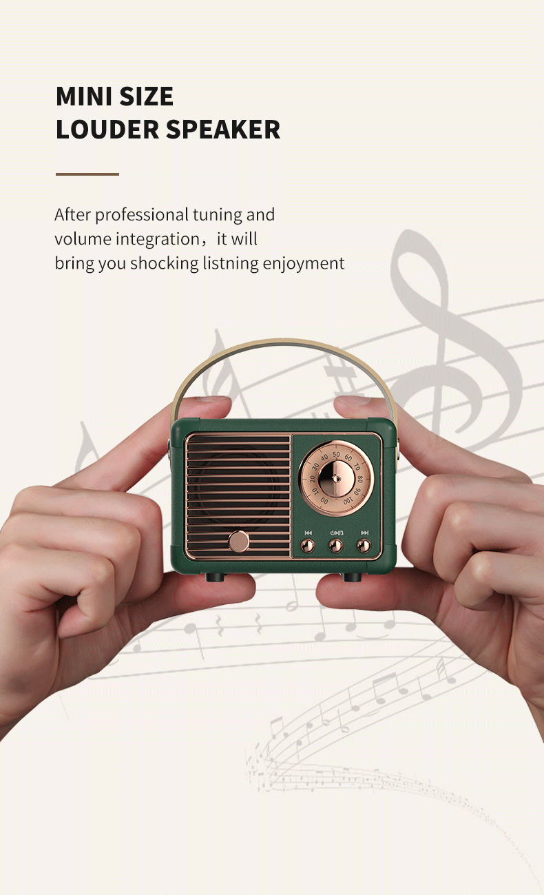 Hm 11 Mini Bluetooth Retro Speaker 9 Gif