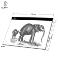 Suron LED Light Pad A3 menggambar tablet