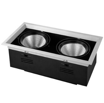 Quality cold-rolled steel housing COB 2X6W led grille lights