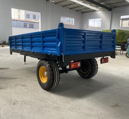 Farm Tractor Trailer Hydraulic Single Axle Vehicle Transportation