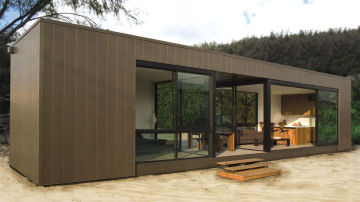 Wood / Steel Door Panel, Pvc / Aluminum Window Module Prefab Container Villas