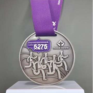 New Arrival Custom Shape 2D 3D Printed Medal Modern Sports Award in Metal (Brass or Bronze) Logo Stamping Technique