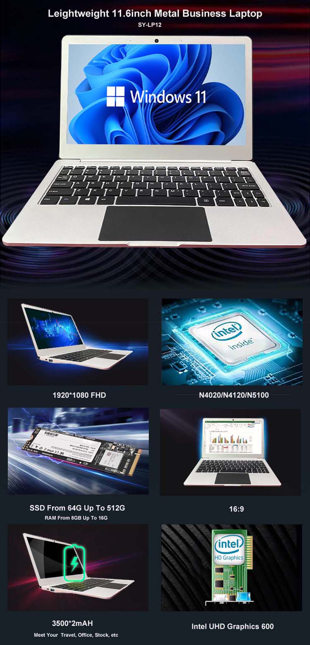 경쟁력있는 Windows 11 저렴한 11.6 인치 노트북, Bossgoo.com의 고품질 경쟁력있는 Windows 11 저렴한 ...