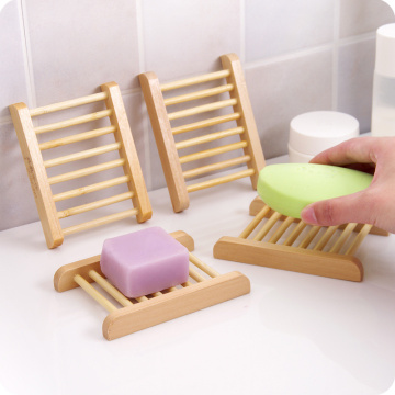 Home Bathroom Soap Bamboo Stand Soap Dish Shower Case Natural Wood Holder Cleaning Supplies Storage