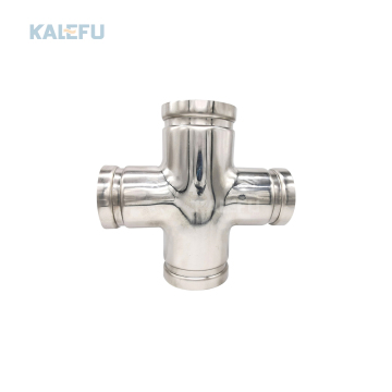 Hoge precisie roestvrijstalen buisfittingen: 4-weg gelijke diameter kruis geschikt voor direct drinkwater