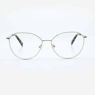 Bingkai Optik Wanita Polygon Cat Eye Metal