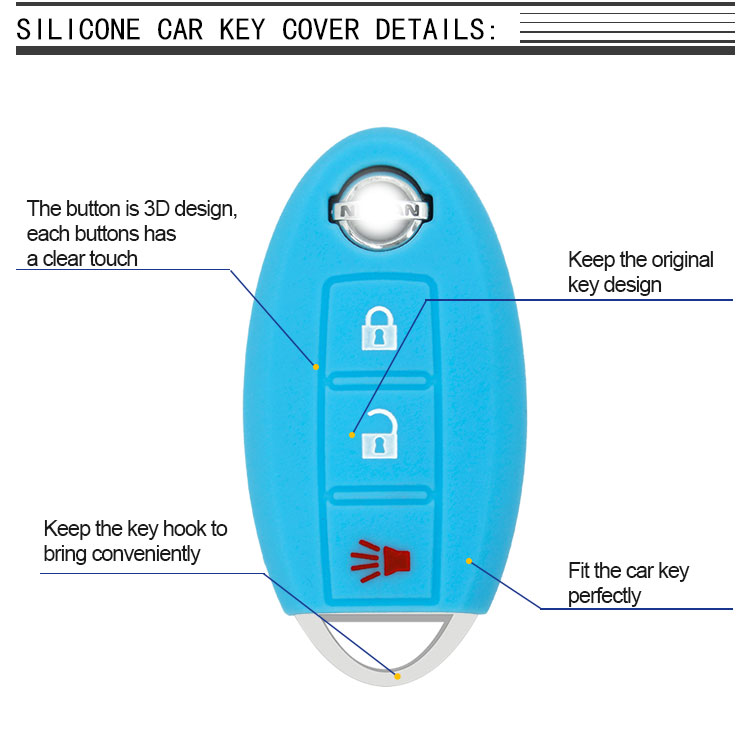 Nissan silicone car key fob case