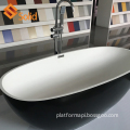 Freestanding White Acrylic Solid Surface Bathtub