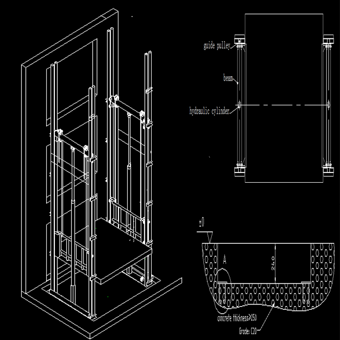 warehouse elevator lift table