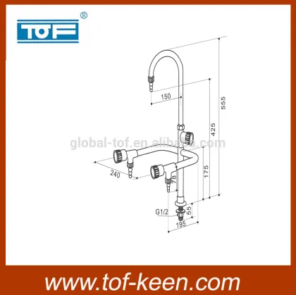 laboratory furniture triple outlet faucet