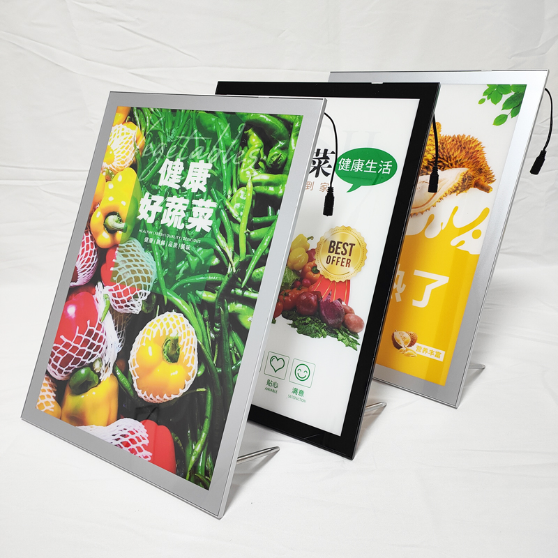 Superslim Aluminium Werbung Wandmontage Magnetleuchte