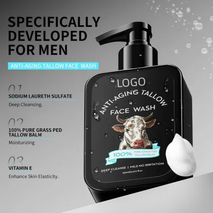 Natural organic men facial cleanser for removing acne